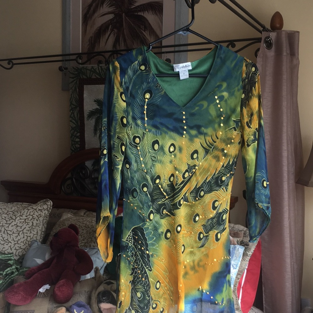 Beaded Peacock Tunic